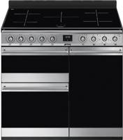 Smeg SY93I-1 90cm Symphony Electric Range Cooker Eclipse Glass Induction Range Cooker Stainless steel