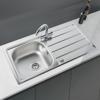 Homestyle KD100 Pack Kona Single Bowl sink + HS605 Tap Inset Sink and Tap Stainless steel