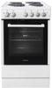 Teknix TKES54W Solid Plate 50cm Single Cavity Freestanding Electric Cooker White
