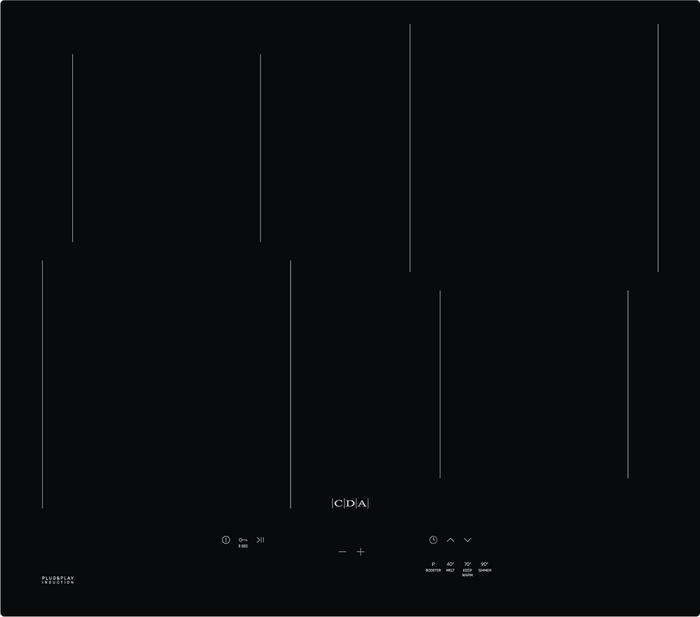 CDA HN6013FR 60cm Plug and Play 4 Zone Induction Hob Black
