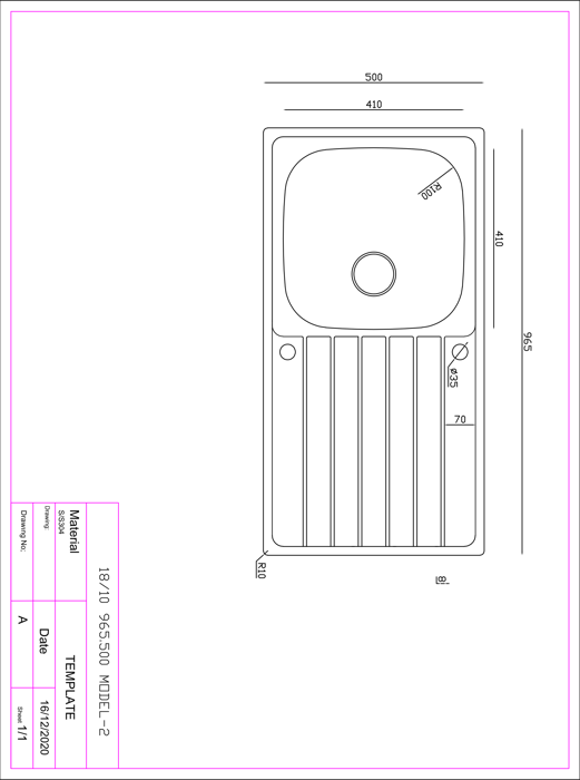 1810 BILANCIOUNO 965i Rev Single Bowl /431 + Francis Pegler 4J4011
