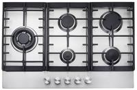 Teknix SCS63PX Single Electric Oven + SCGH751X 5 Burner Gas Hob Built-in Oven and Hob Pack Black / Stainless Steel