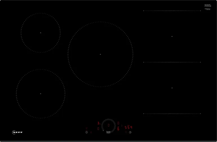 NEFF T58FHW1L0 N70 80cm 5 Zone Induction Hob Black