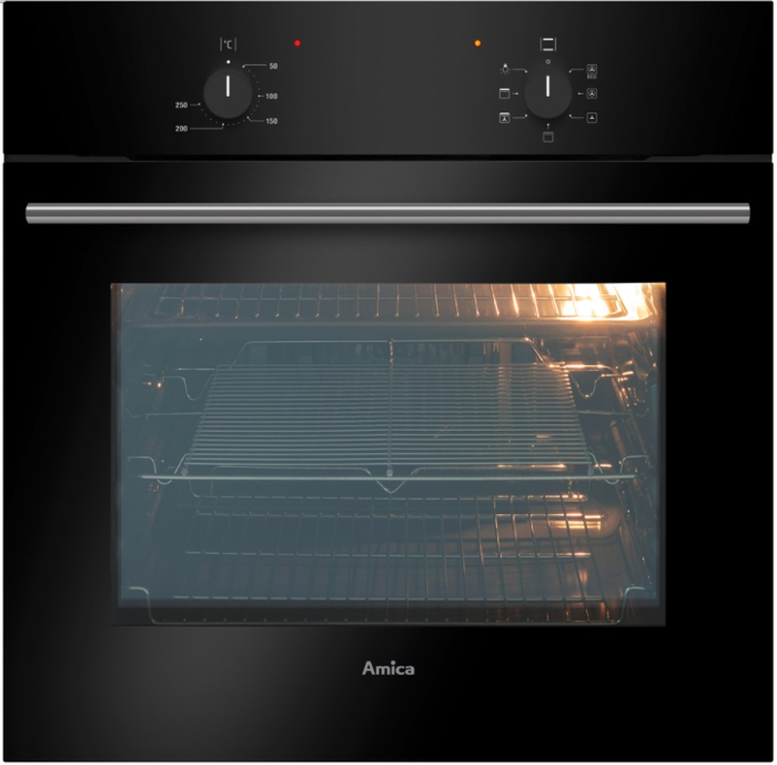 Amica ASC200BL Electric 62Litres Built-in Single Electric Oven Black
