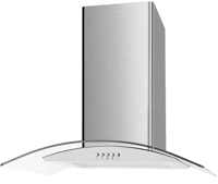 CATA UBSCG60SS 60cm Curved Glass Hood Stainless steel