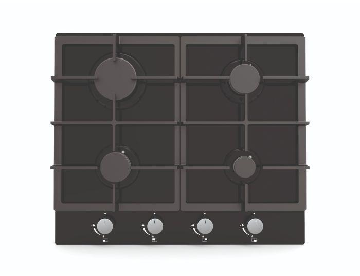 CATA UBGOG601BK 60cn Gas on Glass 4 Burner Gas Hob Black Glass