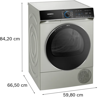 Siemens WQ46B2CXGB iQ700 Heat pump 9kg Freestanding Dryer Silver Inox