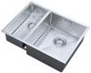 1810 Zenduo Contratto 180/340U BBR /281 1.5 Bowl Undermount Sink Satin Finish