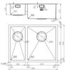 1810 Zenduo Contratto 180/340U BBR /281 1.5 Bowl Undermount Sink Satin Finish