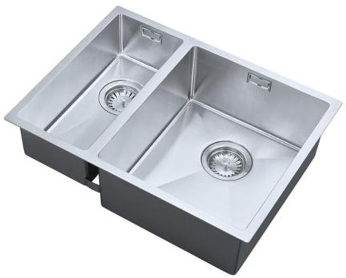 1810 Zenduo Contratto 180/340U BBR /281 1.5 Bowl Undermount Sink Satin Finish