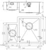 1810 Zenduo Contratto 160/340U BBR /280 1.5 Bowl Undermount Sink Satin Finish