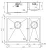 1810 Zenduo Contratto 340/180U BBL /283 1.5 Bowl Undermount Sink Satin Finish