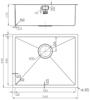 1810 Zenuno Contratto 500U -  1 Bowl /286-1 Undermount Sink Satin Finish