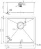 1810 Contratto Zenuno  450U /285-1 Undermount Undermount Sink Satin Finish