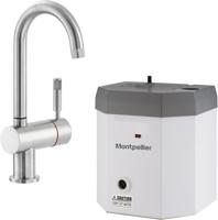 Montpellier OneStream Swan Spout Hot Boiling Water Tap Brushed Steel