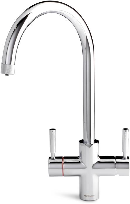 Montpellier 3in1SC Multiplex Swan Spout Hot Boiling Water Tap Chrome