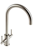 1810 CUR/02/BS Curvato Slim Lever Curved Spout Tap Brushed Steel