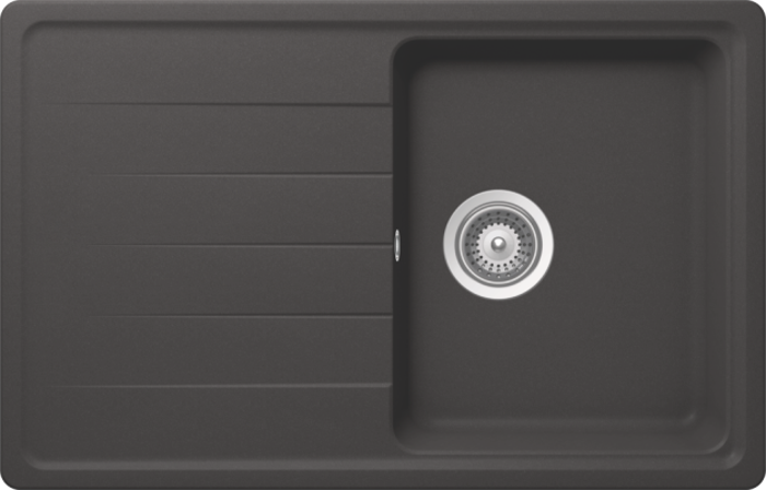 1810 BergUno 780i 1 Bowl Pure Quartz /1604 Inset Sink Dark Grey