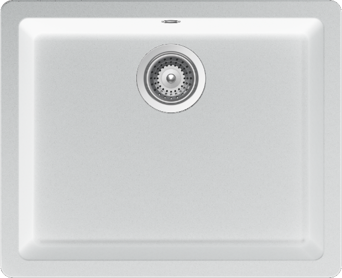 1810 HohleUno 490U  1 Bowl Purquartz /1512 Undermount Sink White