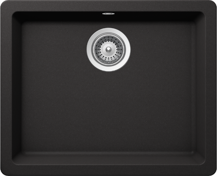 1810 Hohleuno 490U Purquartz /1511 Undermount Sink Black