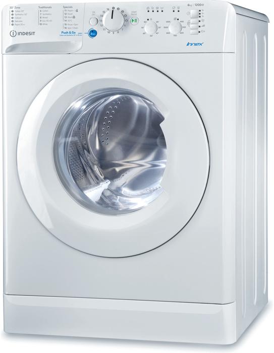 Indesit BWSC 61251 XW UK N 6kg 1200Spin Freestanding Washing Machine White