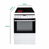 Amica 608CE2TAW 60cm Ceramic Hob Freestanding Electric Cooker White