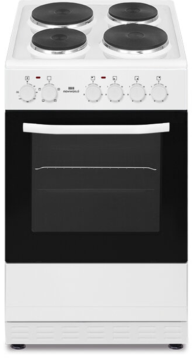 Newworld NWSC50EW 50cm Single Solid Plate Freestanding Electric Cooker White