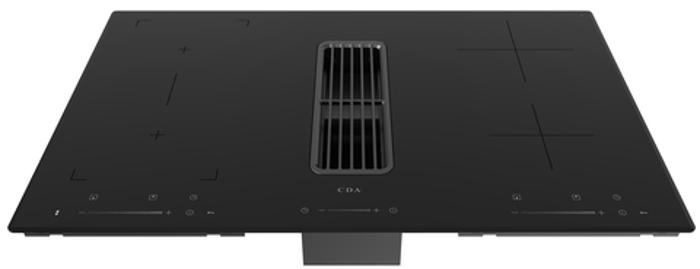 CDA HNE81FR 80cm Four zone Indu-air Induction Hob Black