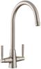 Leisure TAQSENSESAT AquaSense Dual Lever Monobloc Tap Tap Satin Steel