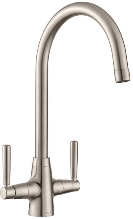Leisure TAQSENSESAT AquaSense Dual Lever Monobloc Tap Tap Satin Steel