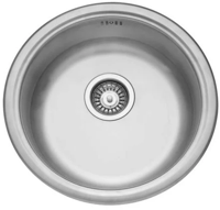 Leisure RB450BF Round Bowl 450mm ( + WKIT28 included ) Inset Sink Brushed Steel