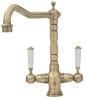 Caple Hadley Traditional Dual Lever Tap HAD/AB Tap Antique Brass