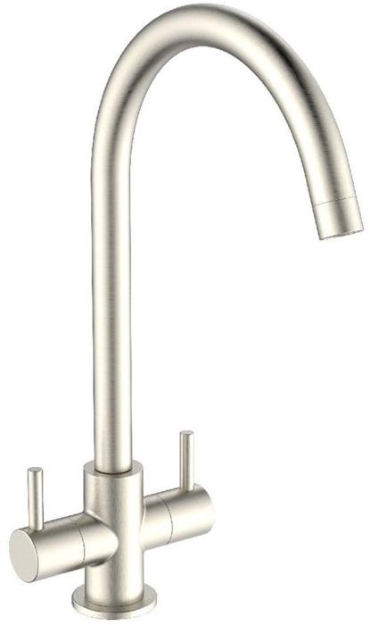 Reginox Genesis Dual Lever Mixer UK4R1136 Tap Brushed Nickel