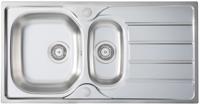 Homestyle KD150 `Pack` Kona 1 1/2 Bowl sink + HS605 Tap Inset Sink and Tap Stainless steel