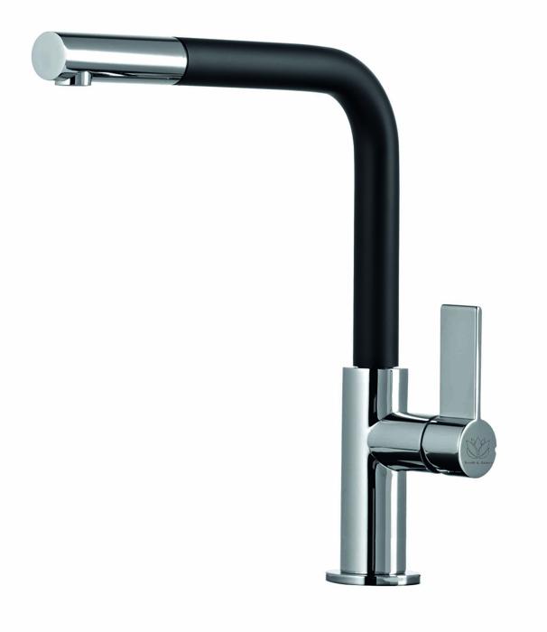 NS EL00035 Scott & James Single Lever Pull out mixer Tap Black