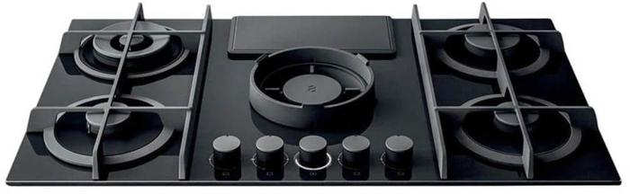 Elica NT-FLAME-BLK-DO NikolaTesla Flame 88cm Gas Venting Hob - Duct Out Only Gas Hob Black