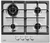 Belling 444411636 GHU603CI 60cm 4 Burner with Wok and cast iron pan supports Gas Hob Stainless steel