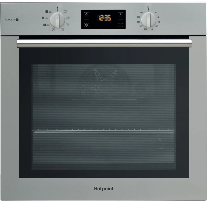 Hotpoint FA4S544IXH Class 4 Multiflow Gentle Steam Hydrolytic Built-in Single Electric Oven Stainless steel