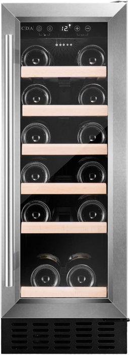 CDA CFWC304SS 30cm Freestanding/Undercounter Slimline Wine Cooler Stainless steel