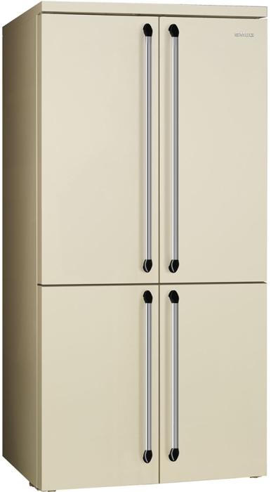 Smeg FQ960P6 Victoria  915 mm Wide Four Door Frost Free American Style Fridge Freezer Cream