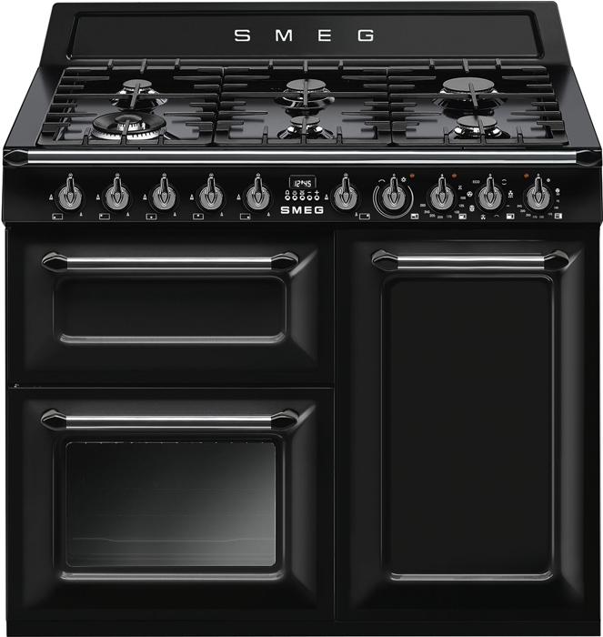 Smeg TR103BL Victoria 100cm (With Free Hood) Offer has ended Dual Fuel Range Cooker Black