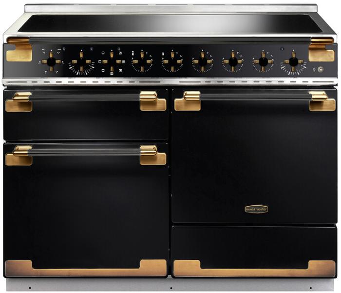 Rangemaster ELS110EIGB/BE Elise Luxe 110 Induction 136270 Black with Black / Antique Brass trim Induction Range Cooker 