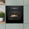 Bosch HQA534BB3B Series 4 Built-in with added steam 71 Litres Built-in Single Electric Oven Black