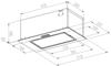 OEM UCG52BL 52cm Black Glass Built In Cupboard Hood Black