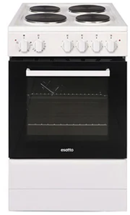 ESATTO ESAT60EW 60cm Single Cavity Freestanding Electric Cooker White