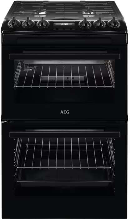 AEG CGX1130ACB 55cm Catalytic Lidded Gas Freestanding Gas Cooker Black