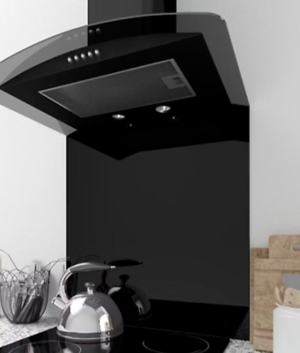 CATA TSB60BKS 60cm Painted Splashback Black