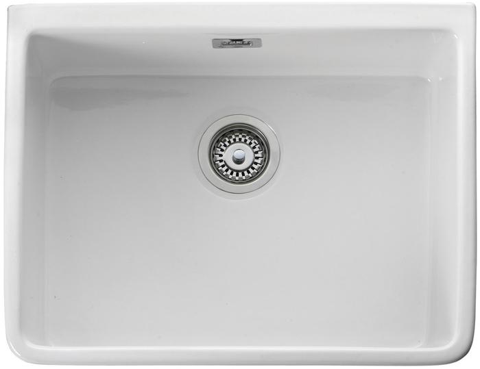 Rangemaster CBL595WH 1 Bowl 595 x 475 mm including Waste Kit WKIT15 Belfast Sink White