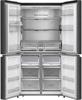 Hisense RQ758N4SWFE Frost Freet 606 Litres 4 Door Non Plumped Water Dispenser American Style Fridge Freezer Black