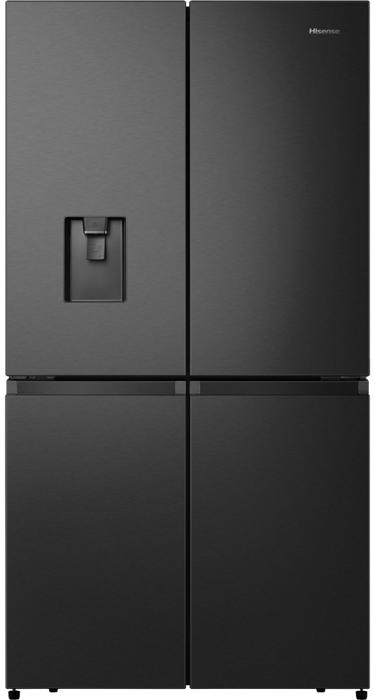 Hisense RQ758N4SWFE Frost Freet 606 Litres 4 Door Non Plumped Water Dispenser American Style Fridge Freezer Black